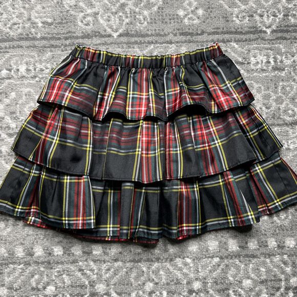 Crewcuts J. Crew Girls Stewart Tartan Plaid Ruffle Skirt Red Black Size XS - Picture 5 of 7